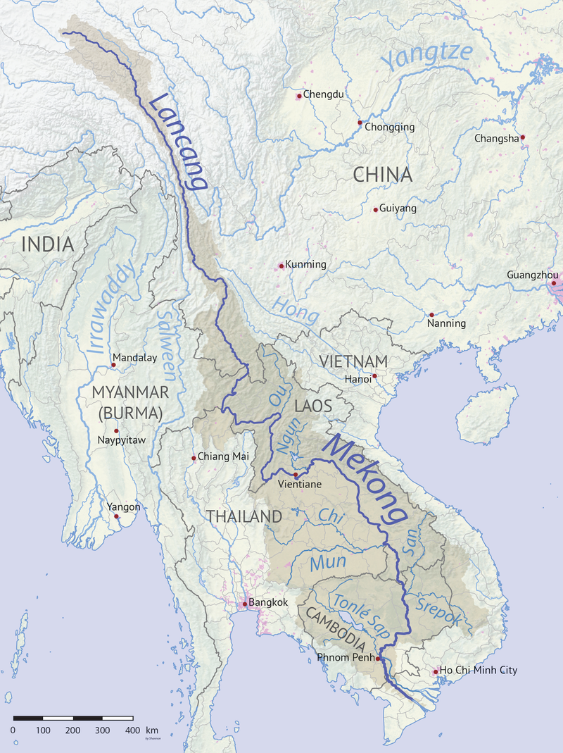 bản đồ sông mê kông bắt nguồn từ đâu