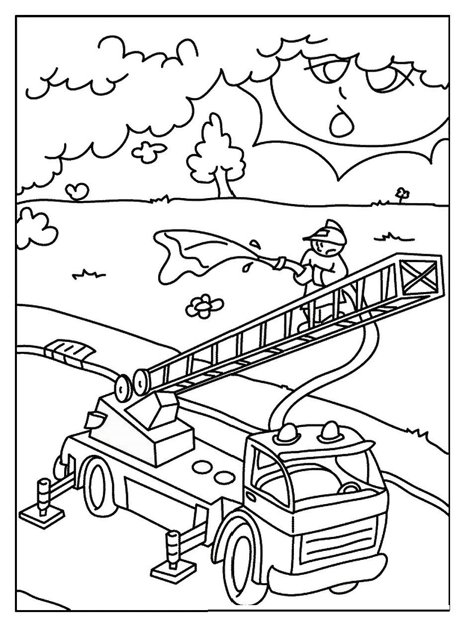 Coloring for Kid Fire Truck