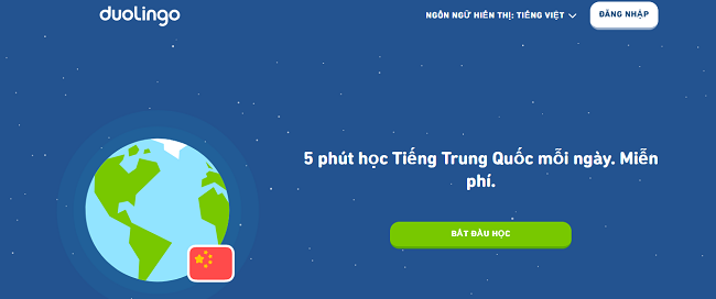 Học tiếng Trung giao tiếp online với Duolingo