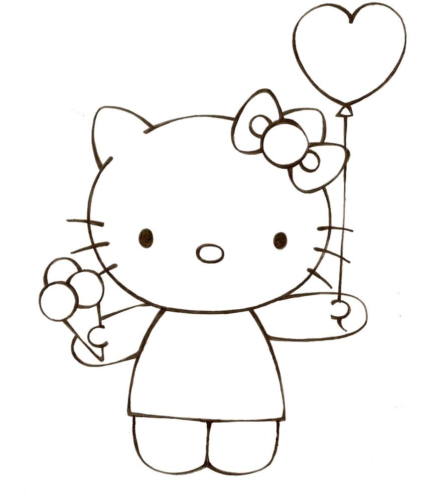 Tốp +101 Tranh Tô Màu Hello Kitty Đẹp Nhất