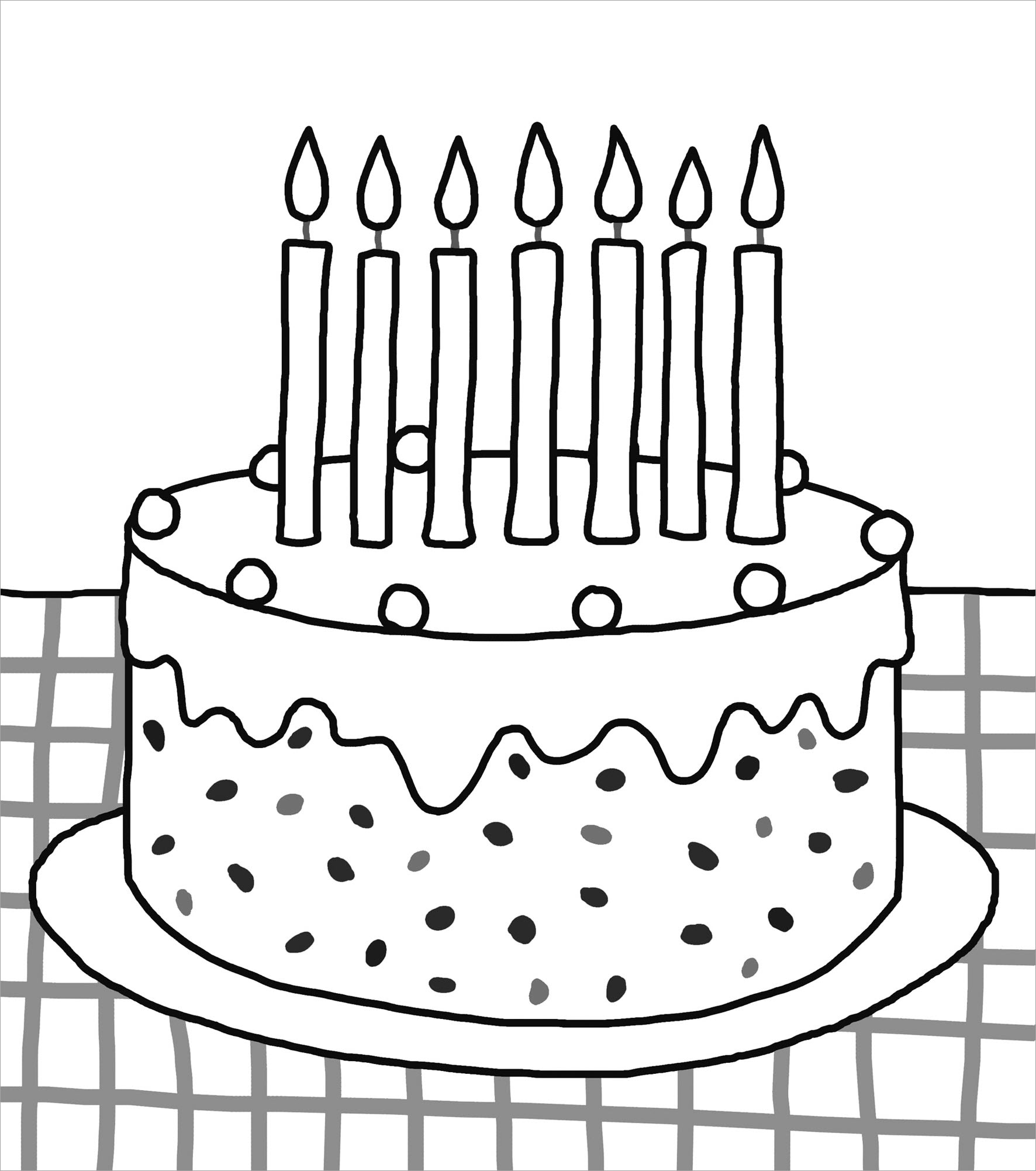 Tải miễn phí 101 tranh tô màu Bánh kem sinh nhật cho bé