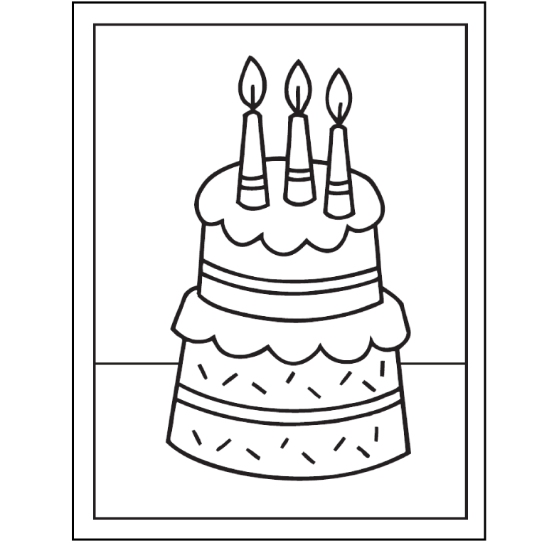 Tải miễn phí 101 tranh tô màu Bánh kem sinh nhật cho bé