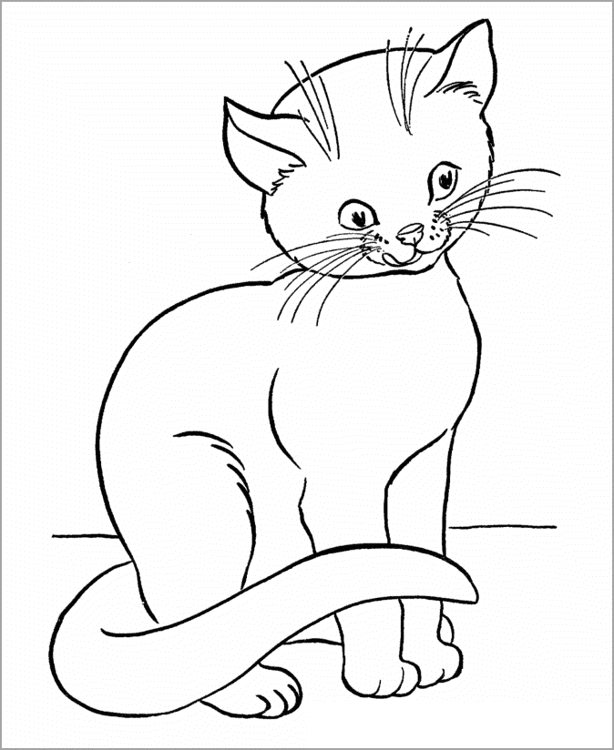 Link tải 50 mẫu tranh tô màu con mèo siêu đáng yêu cho bé