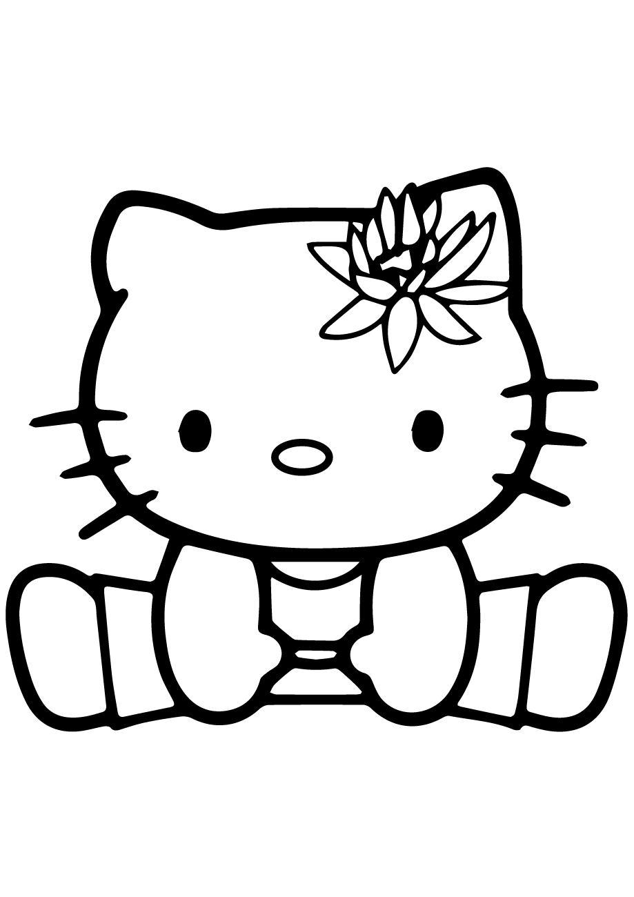 Tranh tô màu Hello Kitty dễ thương nhất dành cho bé yêu tập tô