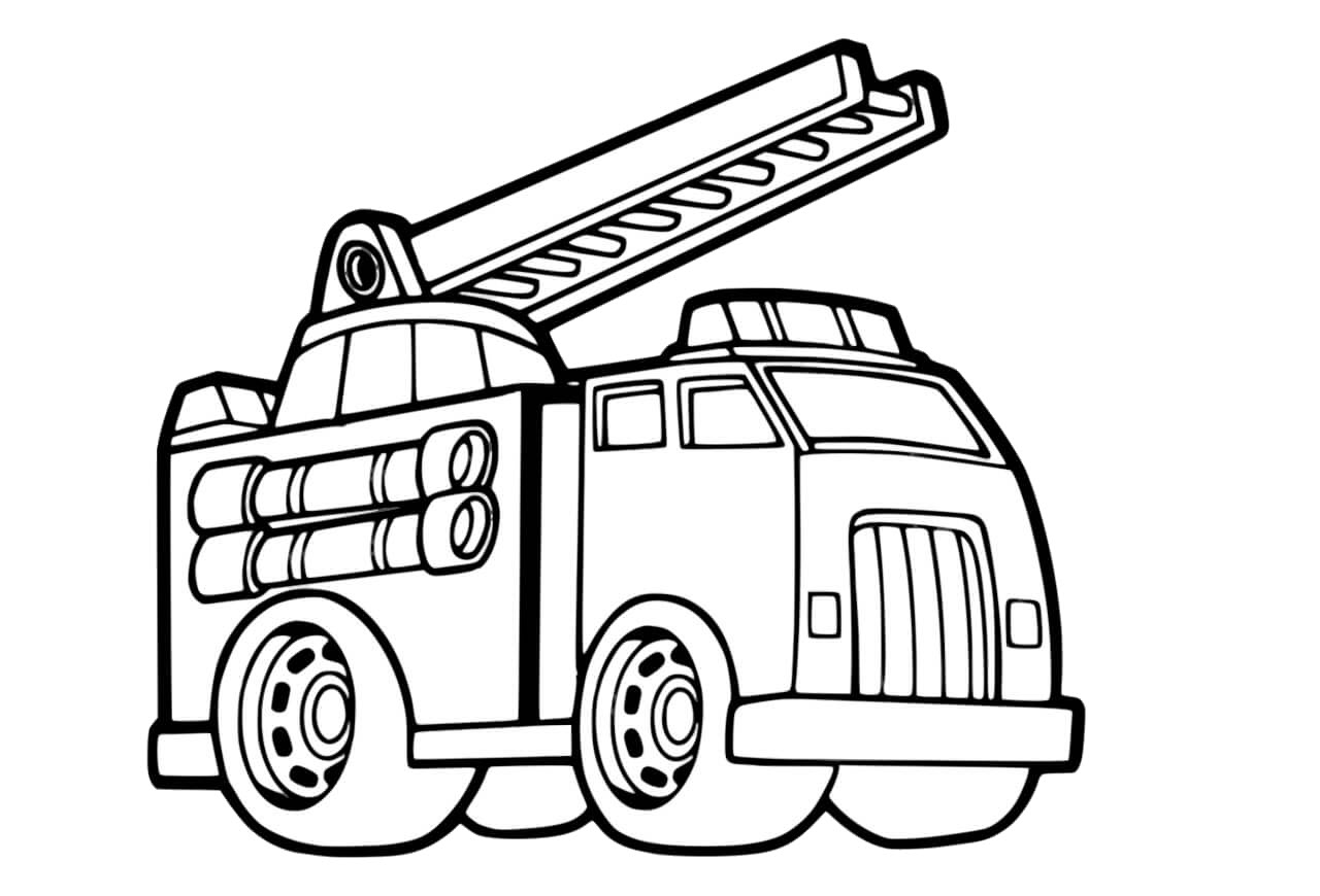 Simple fire truck drawing