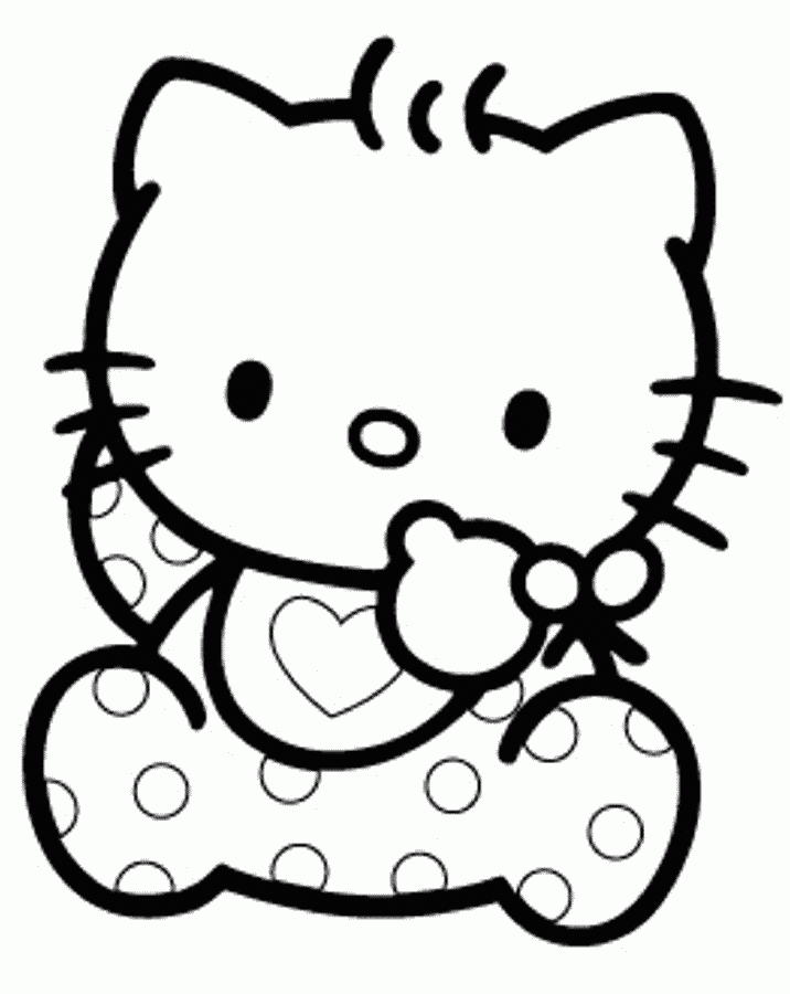 Tranh tập tô màu Hello Kitty