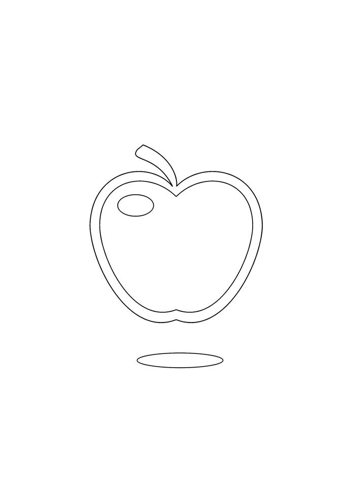 Tranh tô color hình tượng trái khoáy táo