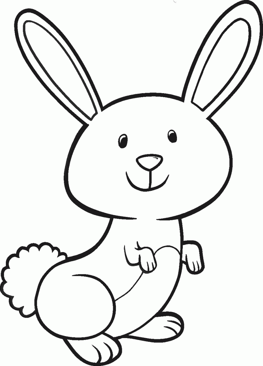 Tranh tô màu chú thỏ vẽ theo phong cách cartoon