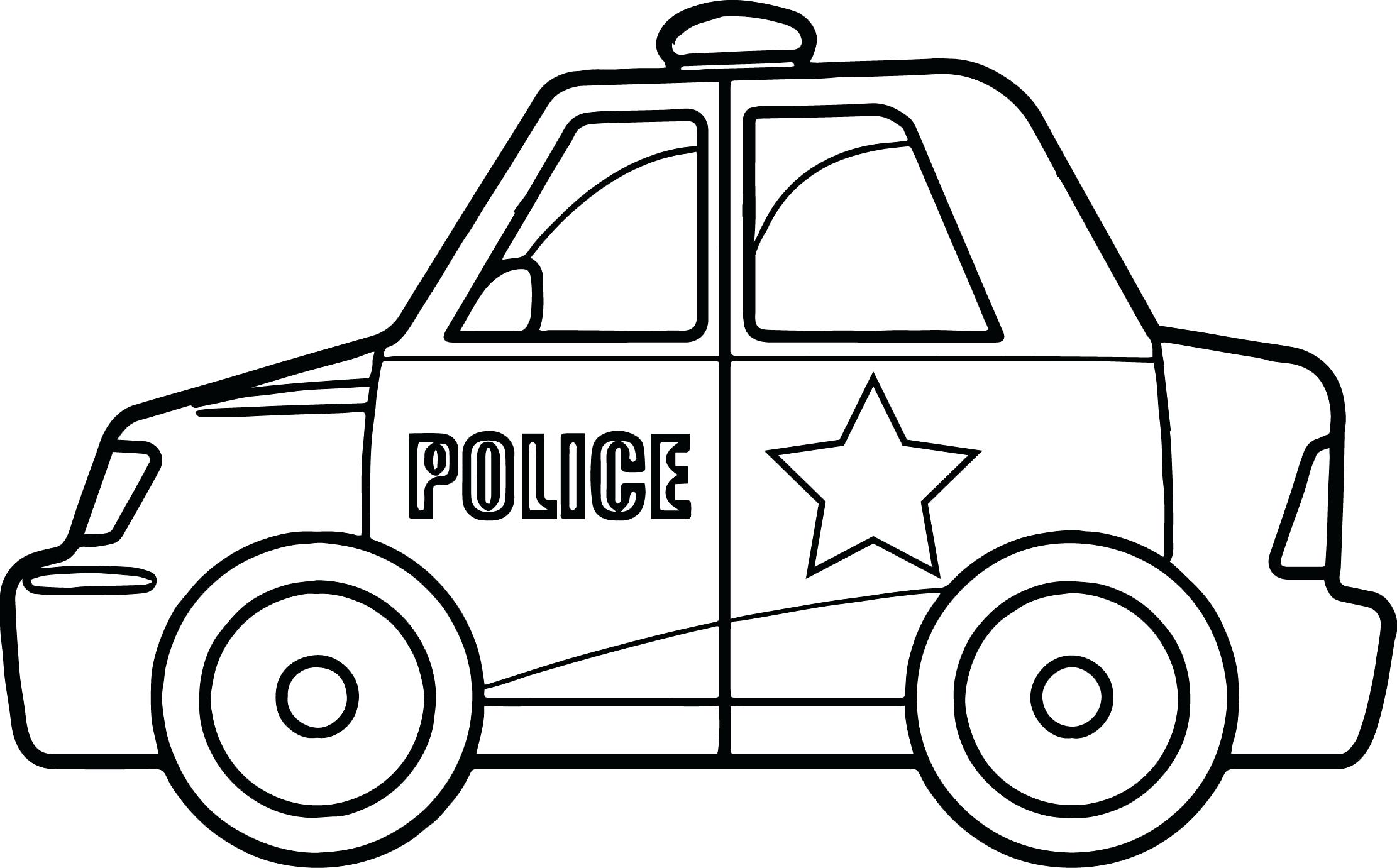 Tranh tô màu ô tô cảnh sát
