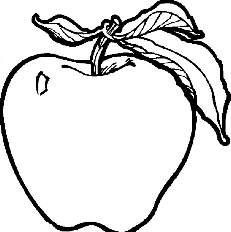 Tranh tô màu quả táo mang đến bé