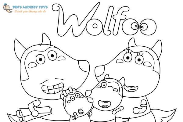 Tranh tô màu Wolfoo 2