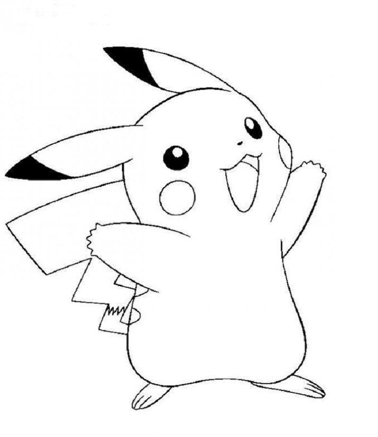Tranh vẽ tô màu pikachu