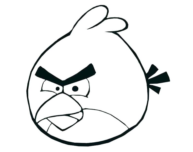 Tranh tô màu angry bird cho bé 3 tuổi